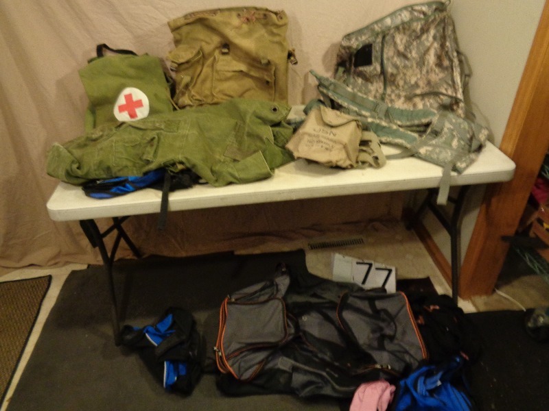 lot 77 image: Army Bags and More