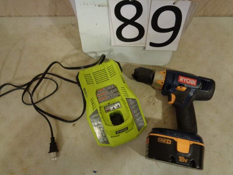 lot 89 image: 18 Volt Ryobi Drill