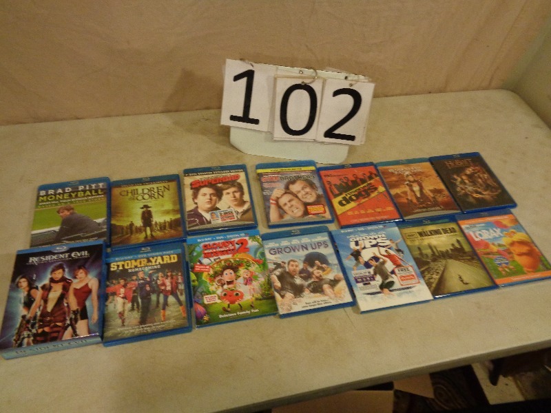 lot 102 image: Blu Ray DVDS