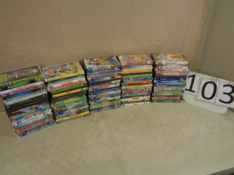 lot 103 image: Over 100 Kids Dvds