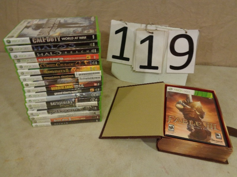 lot 119 image: 18 XBox 360 Games