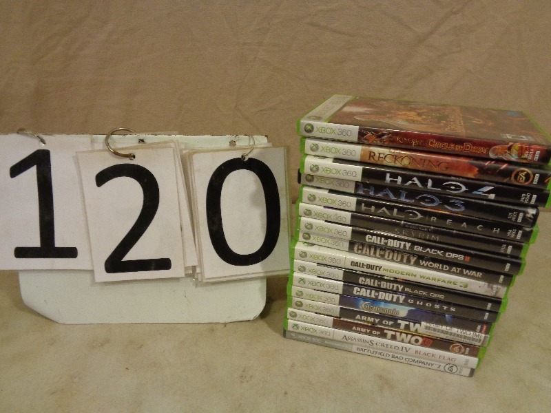 lot 120 image: 16 XBox 360 Games