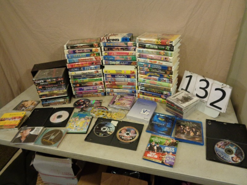 lot 132 image: Dvds, Blu Rays, VHS Tapes, and More