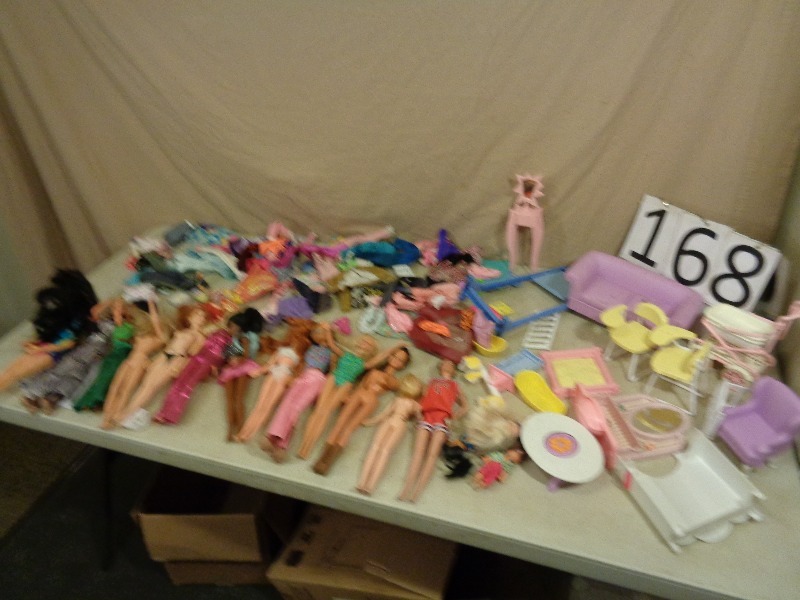 lot 168 image: Barbies and Barbie Accessories