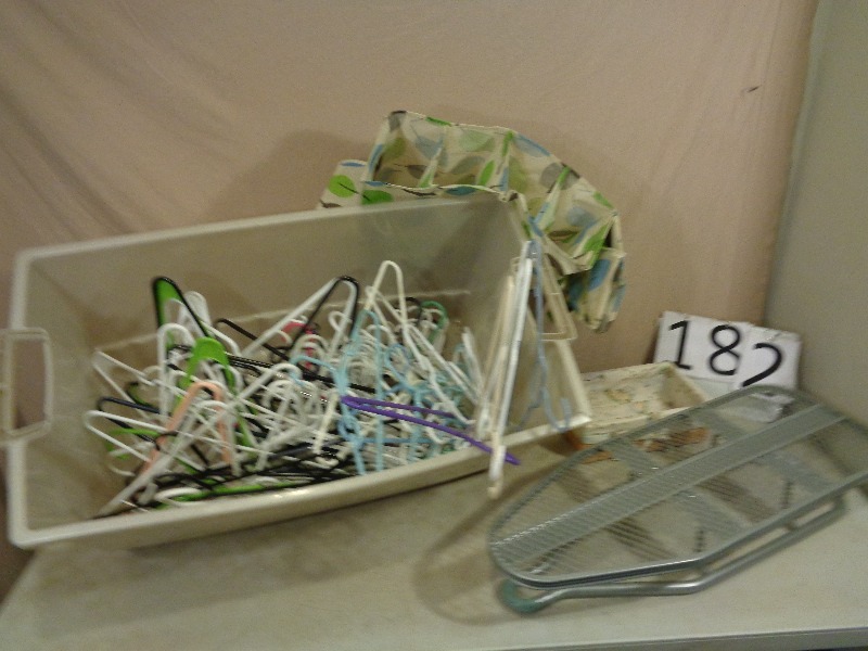 lot 182 image: Hangers, Mini Ironing Board, and More