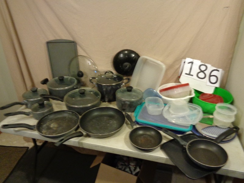 lot 186 image: Pots, Pans, and More