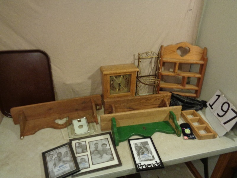 lot 197 image: Wood Shelves, Picture Frames, and More