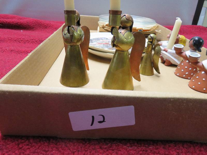 lot 12 image: candle holders and plates