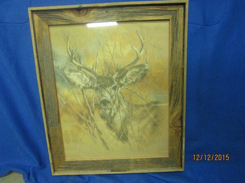 20 x 24 framed deer picture ...