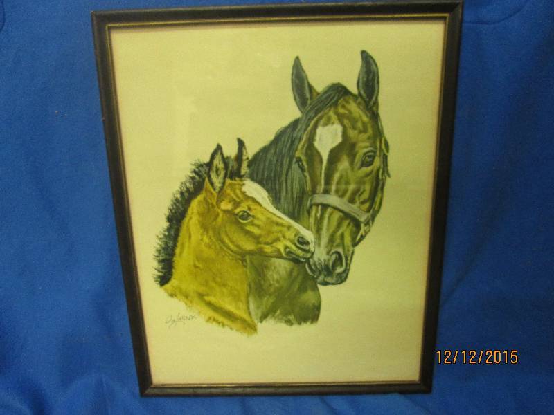 17 x 21 framed horse picture ...