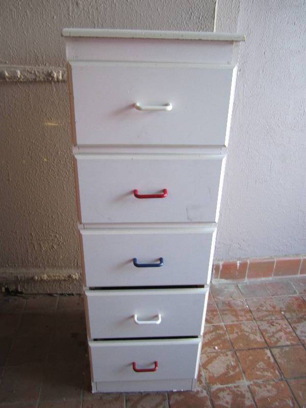 white drawer cabinet set with color...