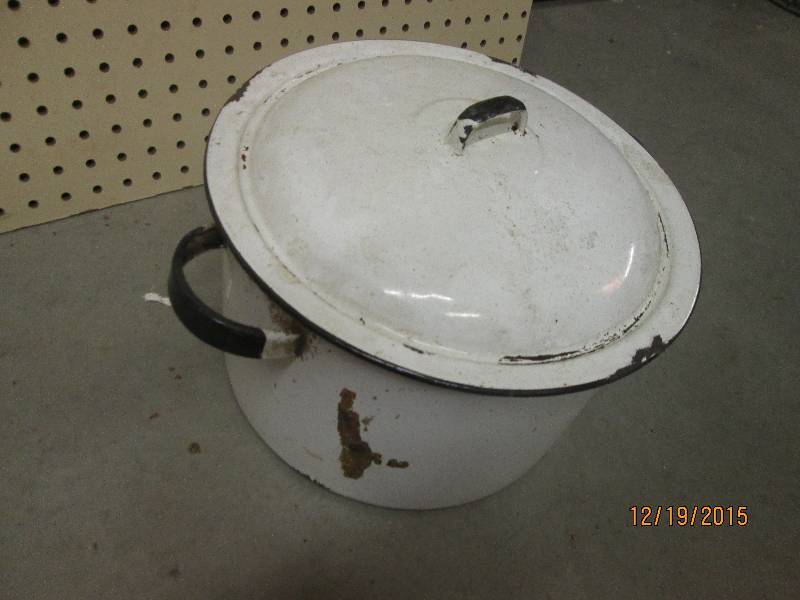 vintage pot with lid ...
