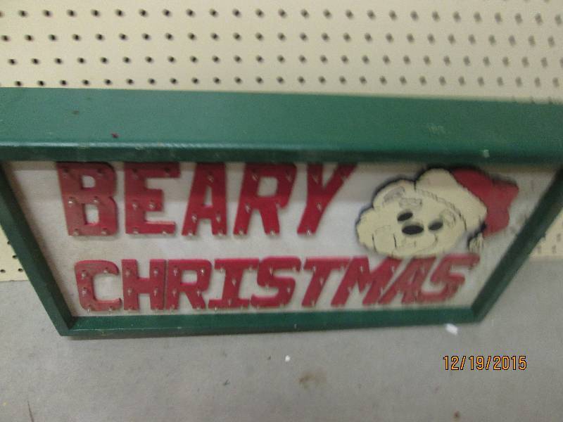 hand made in 1996 lighted beary chr...