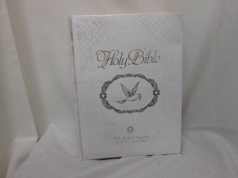 Large White Padded Cover Catholic B...