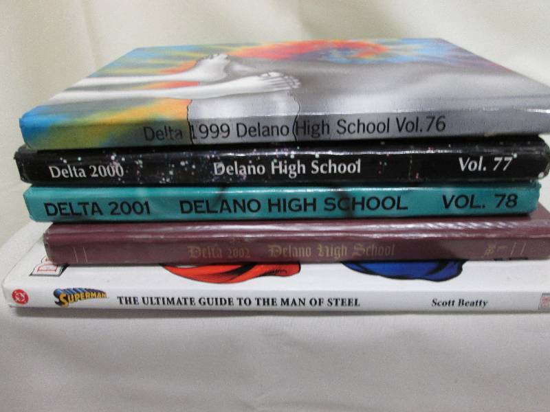 Superman Book & 4 Delano HS Annuals...