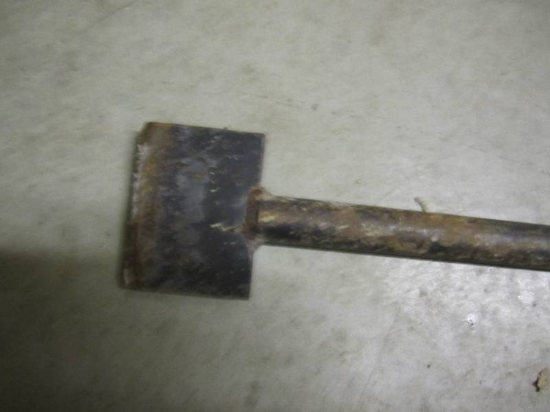 metal chisel...