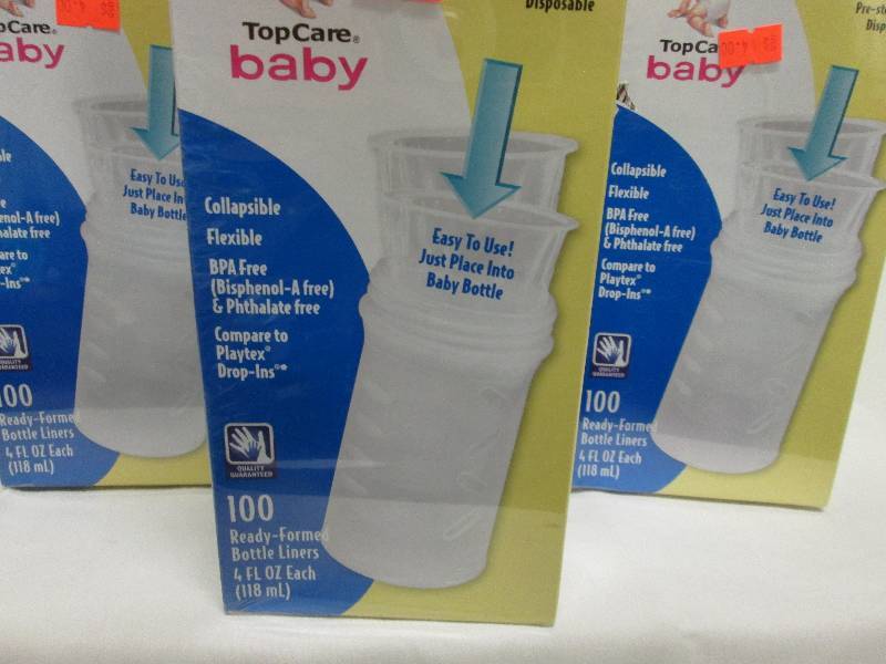 lot 301 image: Lot of 4 Pkg Top Care Baby Bottle L...