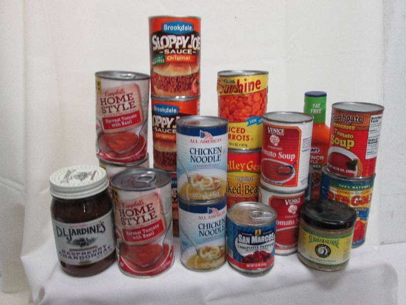 lot 320 image: Assorted lot of beyond date canned ...