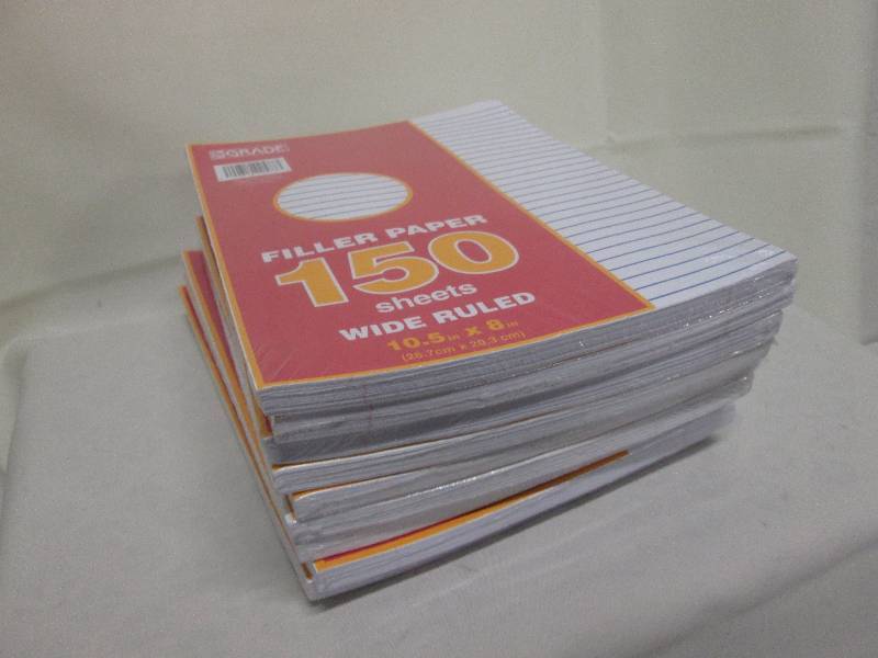 lot 329 image: Lot of 10 pkgs Filler Paper  wide r...