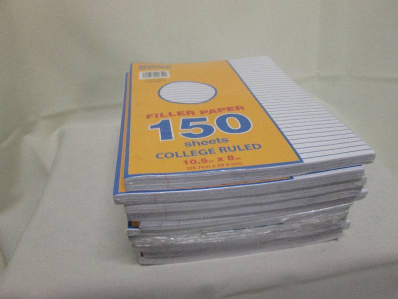 lot 332 image: Lot of 10 pkgs Filler Paper College...