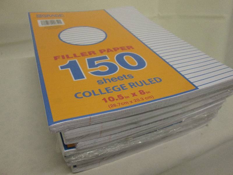 lot 333 image: Lot of 9 pkgs Filler Paper College ...