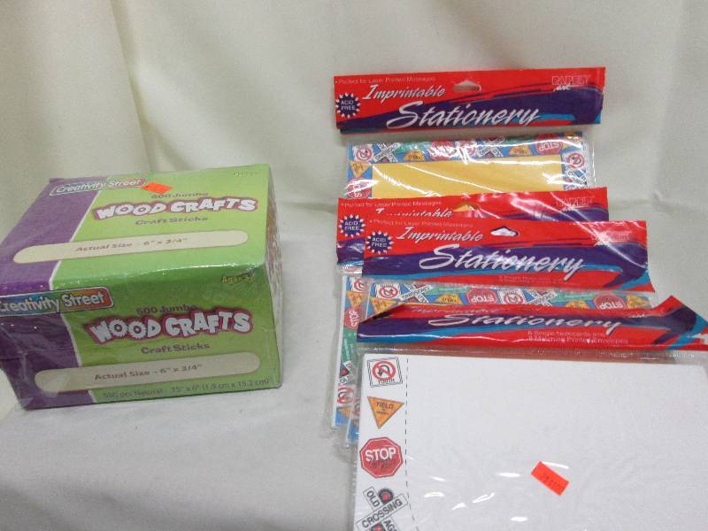 lot 25 image: 1pk 500 count woodcraft sticks , 4 ...
