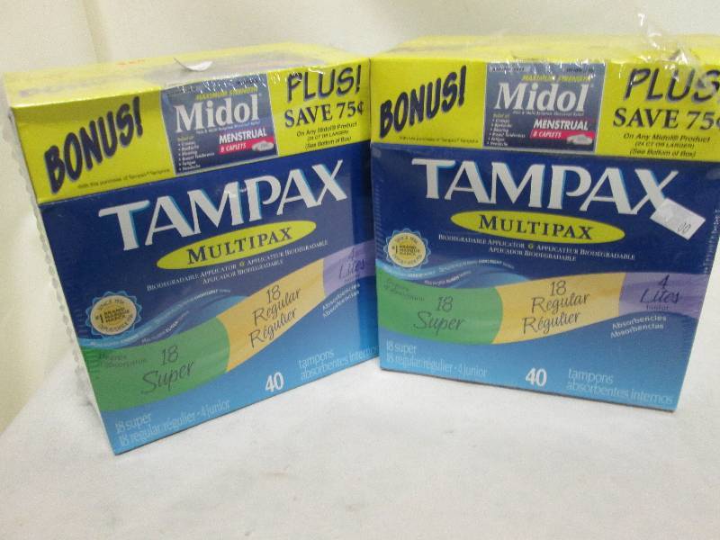 lot 48 image: 2 pk Tampax multipax...