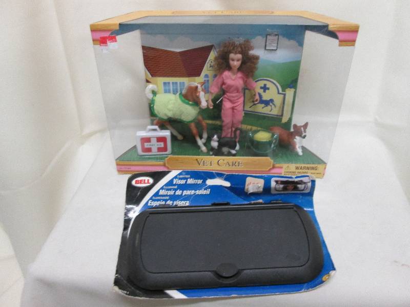 lot 69 image: Vet care toy set, Lighted visor mir...