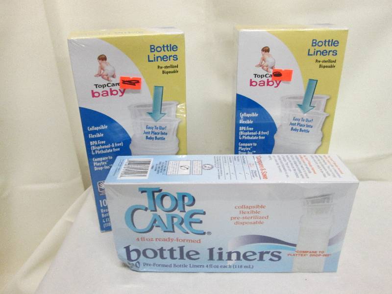 lot 89 image: 3 pkg baby bottle liners 100pk...