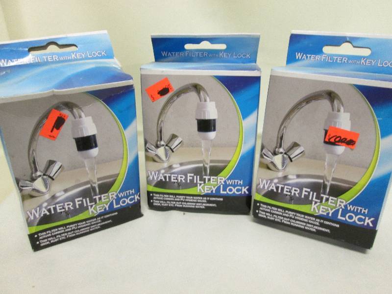 lot 99 image: Lot of 3 Faucet type water filter w...