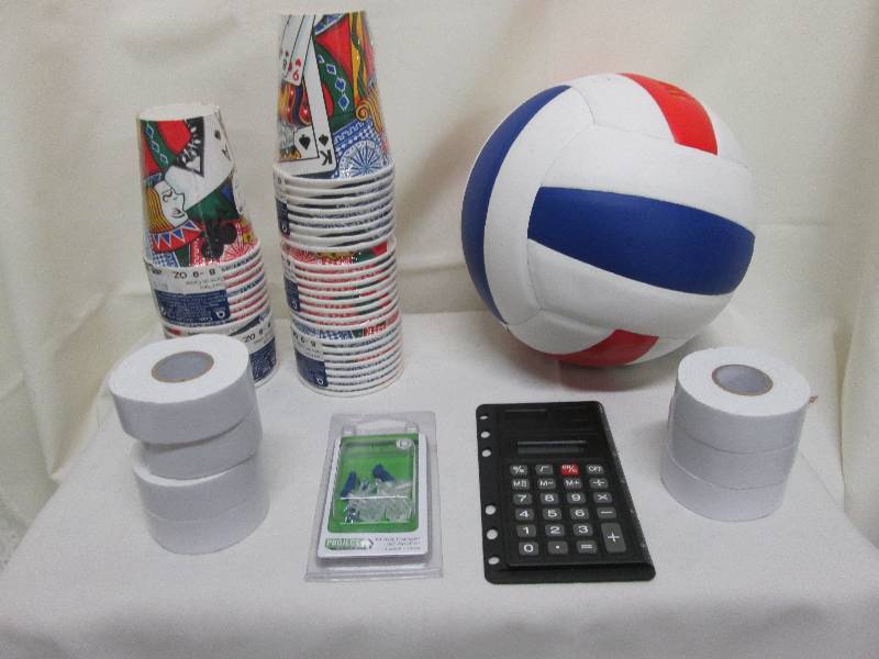 lot 176 image: 5 pk of 8- 9oz poker cups, volleyba...