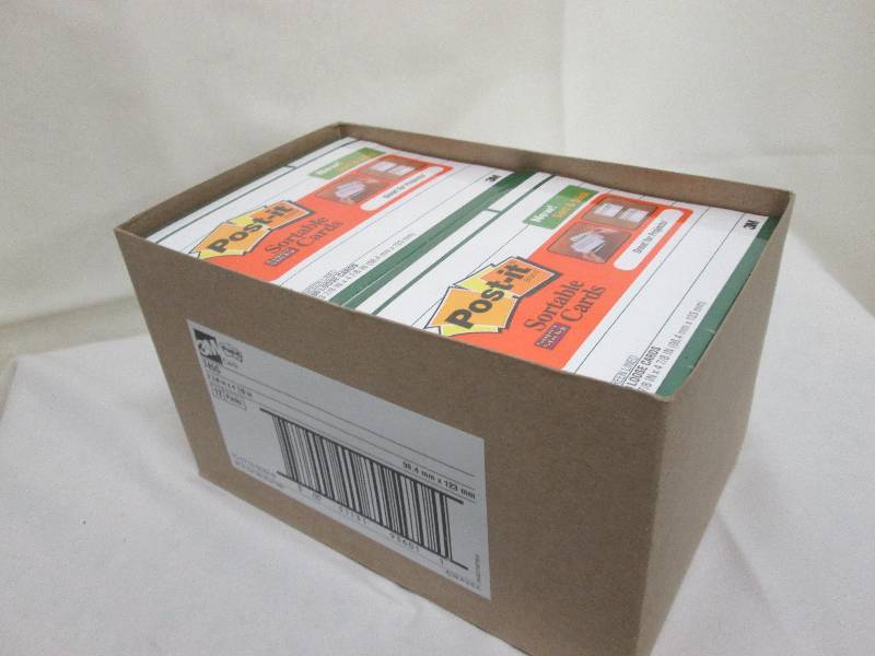 lot 241 image: 12pk of Post-It Sortable Cards 80p...