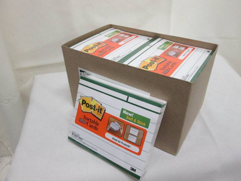 lot 242 image: 13pk of Post-It Sortable Cards 80p...