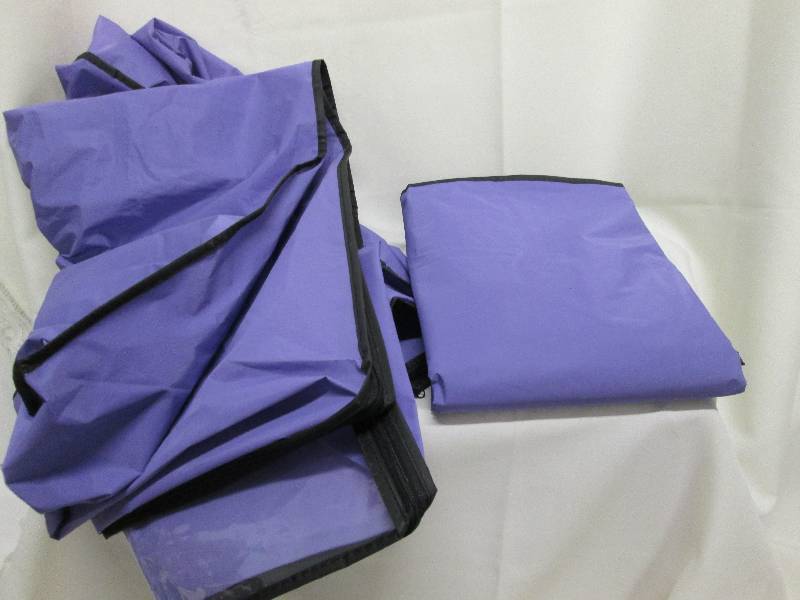 lot 253 image: 2 purple plastic zip garment closet...