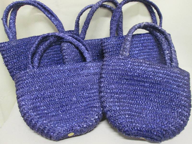 lot 254 image: Lot of 5 purple woven bags, Easter ...
