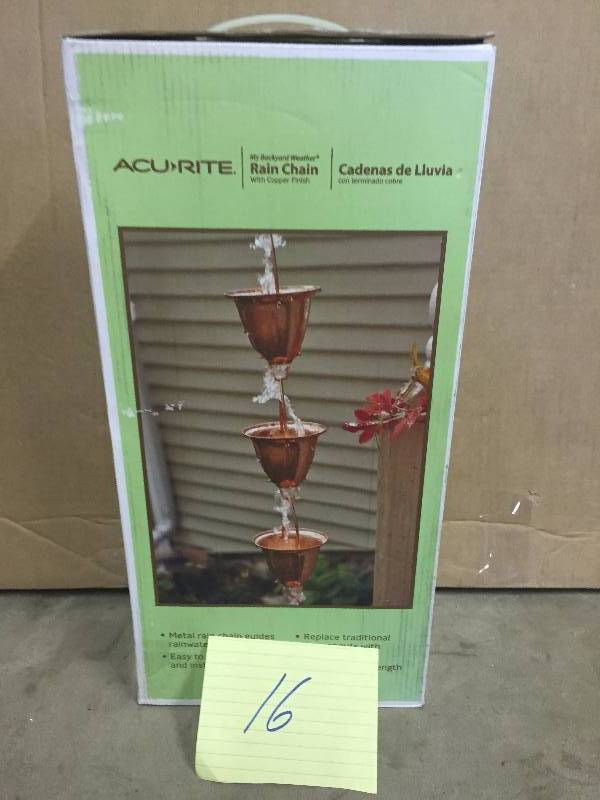 lot 16 image: Acurite Rain Chain New