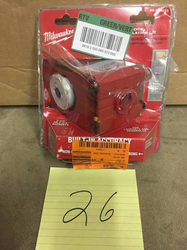 lot 26 image: Milwaukee Lock Door Installation