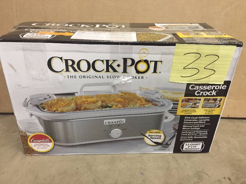 lot 33 image: Crock Pot Casserole Crock tetsed works