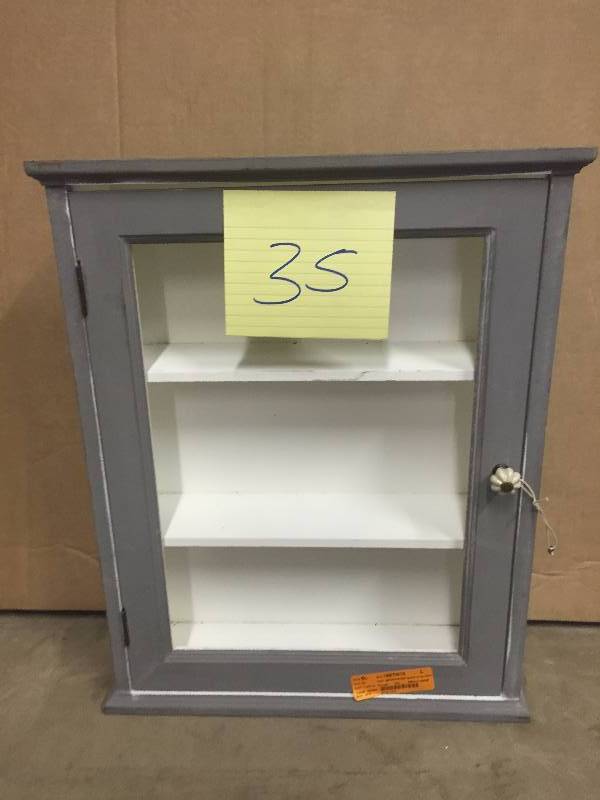lot 35 image: Wall Cabinet  missing Glass