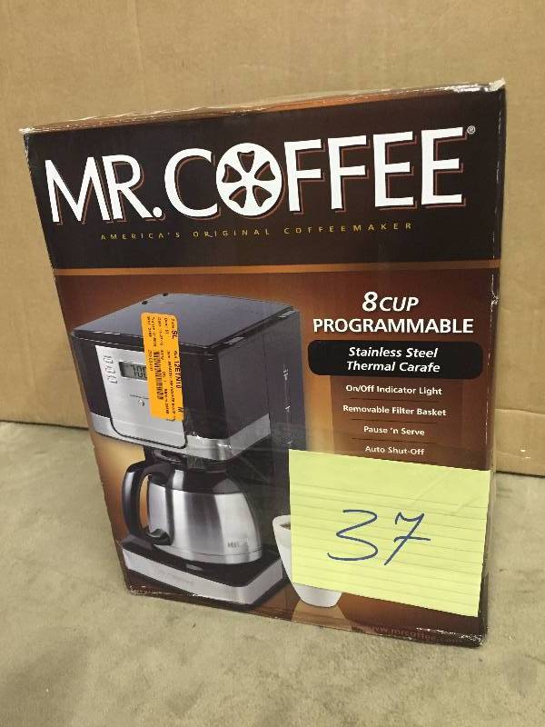 lot 37 image: Mr Coffeee Coffee Maker Uused tested works