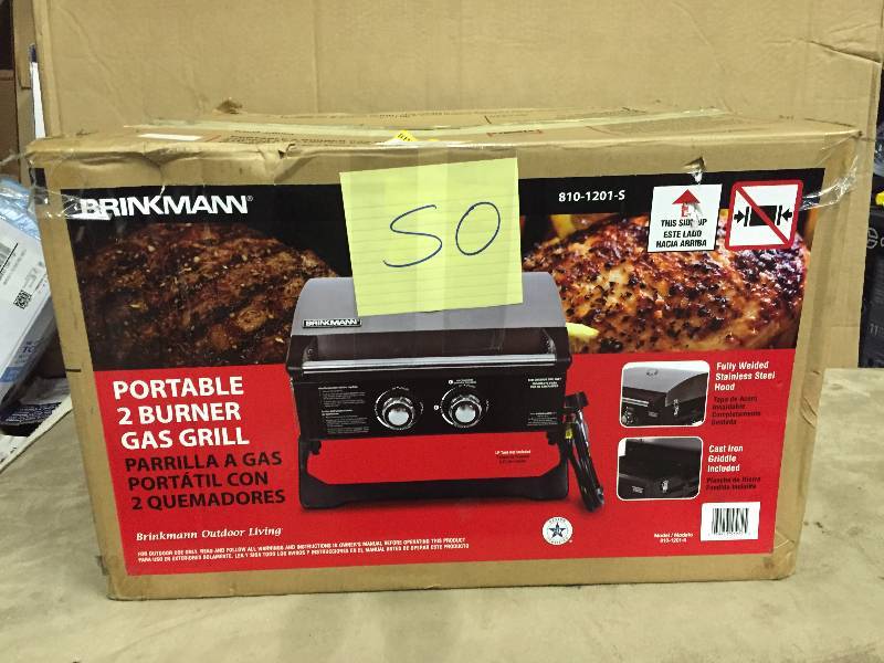 lot 50 image: Brinkmann 2 burer gas Grill used