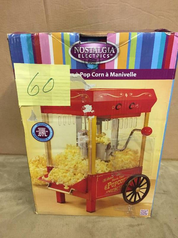 lot 60 image: Nostalgia Pop Corn Machine New