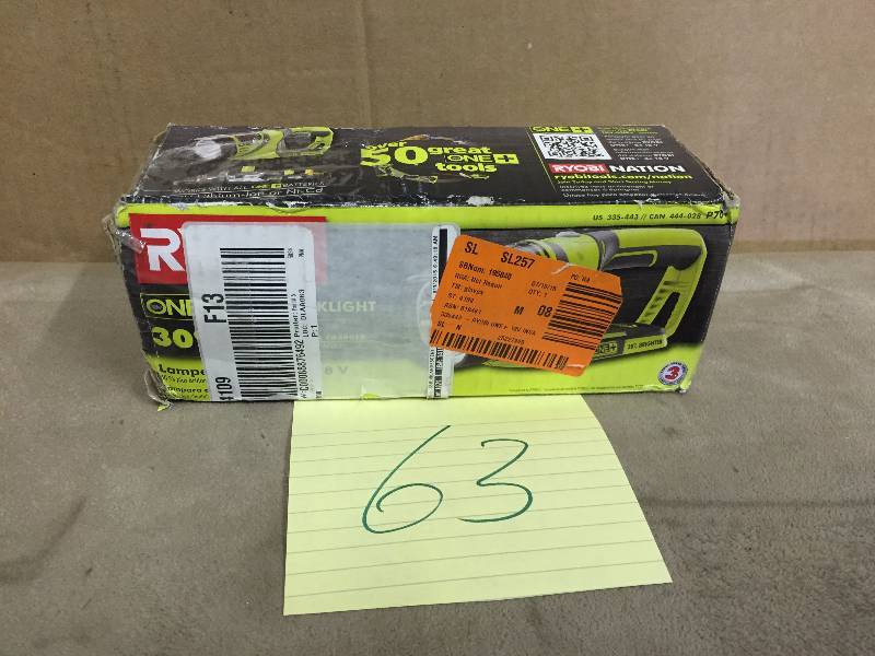 lot 63 image: Ryobi One Headlight battery operated