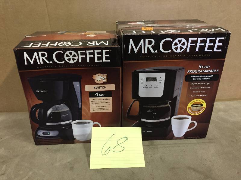 lot 68 image: Mr Coffee - Coffee Makers set of 2 used tested woeks