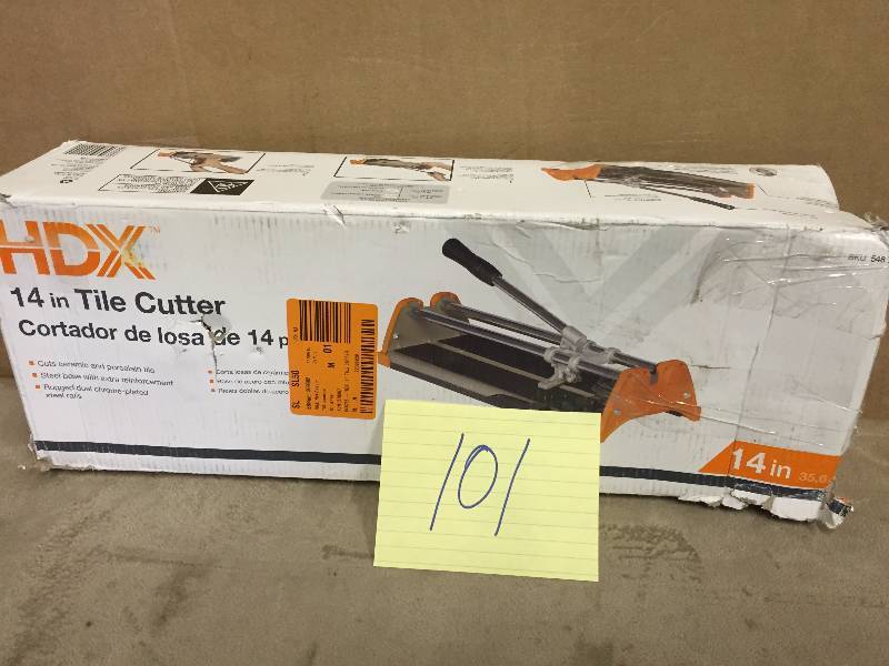 lot 101 image: HDX 14 Tile Cutter