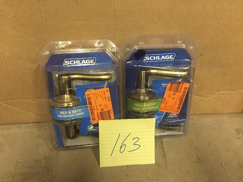 lot 163 image: Lot of 2 Schilage Door Bed and Bath New