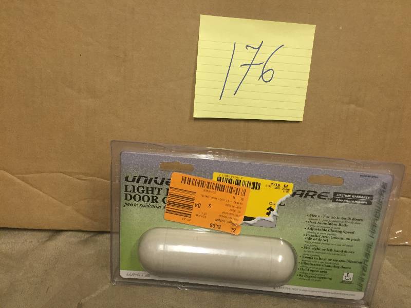 lot 176 image: Universal Light-Duty Aluminum Residential Hold-Open Door Closer