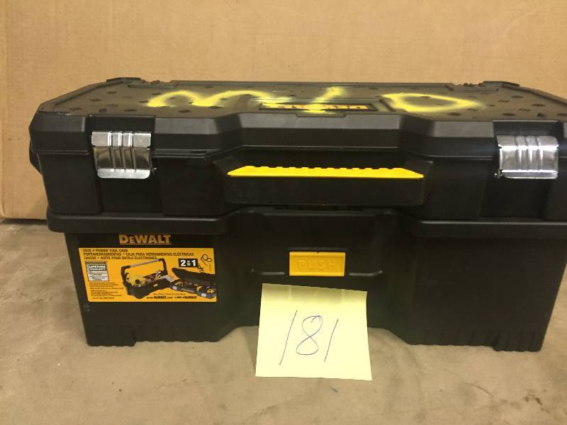 lot 181 image: Dewalt Tote and power tool case