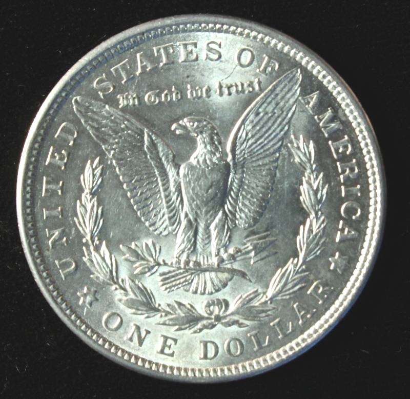 1921 MORGAN SILVER DOLLAR UNC.