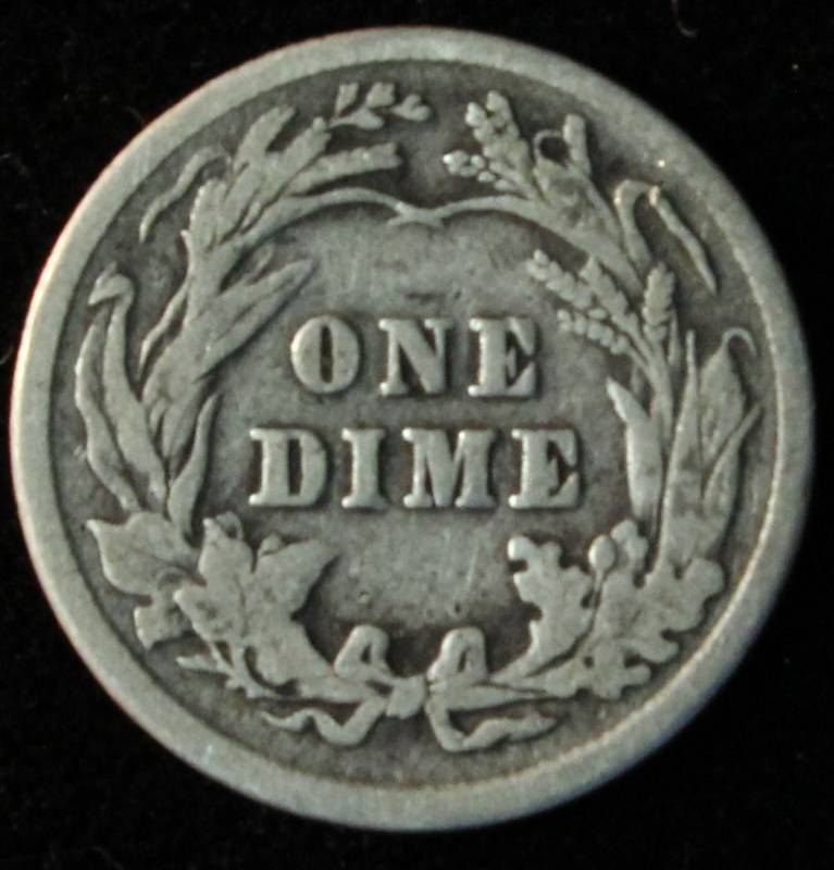 1912 BARBER SILVER DIME